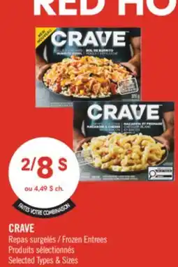 Pharmaprix CRAVE Frozen Entrees offer