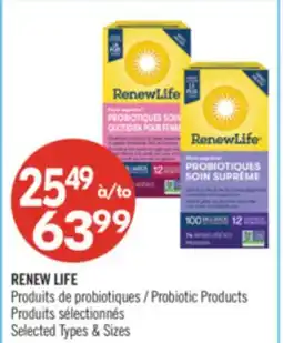 Pharmaprix RENEW LIFE Probiotic Products offer