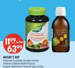 Pharmaprix NATURE'S WAY Vitamins or Natural Health Products offer
