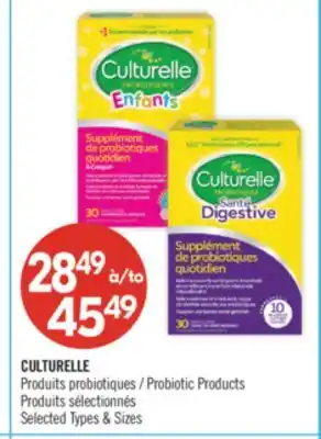 Pharmaprix CULTURELLE Probiotic Products offer