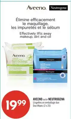 Pharmaprix AVEENO or NEUTROGENA Duo Wipes offer