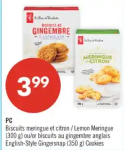 Pharmaprix PC Lemon Meringue (300 g) or biscuits English-Style Gingersnap (350 g) Cookies offer