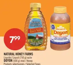 Pharmaprix NATURAL HONEY FARMS Liquid (750 g) or DOYON (500 g) Honey offer