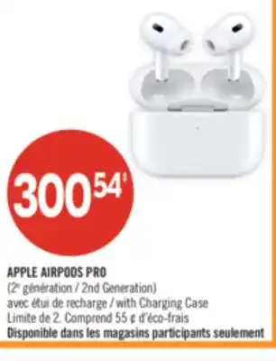 Pharmaprix APPLE AIRPODS PRO 2nd Generation with Charging Case offer