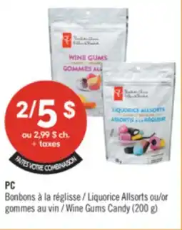 Pharmaprix PC Liquorice Allsorts or Wine Gums Candy (200 g) offer