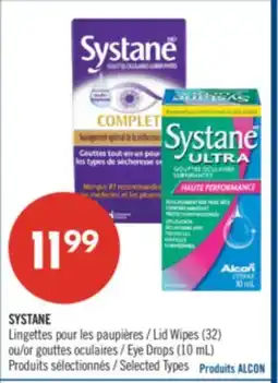Pharmaprix SYSTANE Lid Wipes (32) or Eye Drops (10 mL) offer