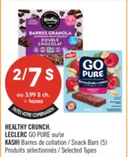 Pharmaprix HEALTHY CRUNCH, LECLERC GO PURE or KASHI Snack Bars (5) offer