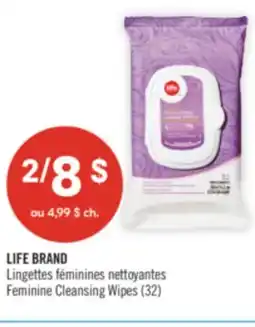 Pharmaprix LIFE BRAND Feminine Cleansing Wipes (32) offer