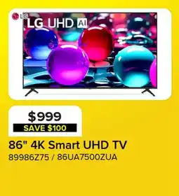 Leon's LG 86 4K Smart UHD TV - 86UA7500ZUA offer