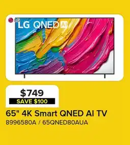 Leon's LG 65 4K Smart QNED AI TV - 65QNED80AUA offer