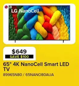 Leon's LG 65 4K NanoCell Smart LED TV - 65NANO80AUA offer