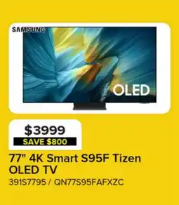Leon's Samsung 77 4K Smart S95F Tizen OLED TV - QN77S95FAFXZC offer