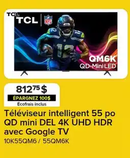 Leon's Téléviseur intelligent 55 po QD mini DEL 4K UHD HDR avec Google TV offer