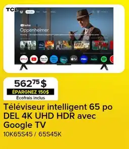 Leon's Téléviseur intelligent 65 po DEL 4K UHD HDR avec Google TV offer