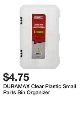 Dollarama DURAMAX Clear Plastic Small Parts Bin Organizer offer