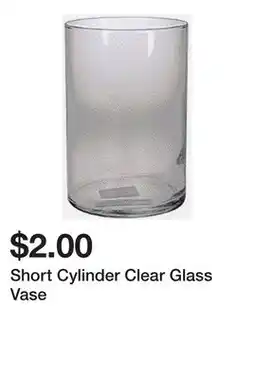 Dollarama Short Cylinder Clear Glass Vase offer