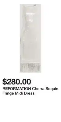 Holt Renfrew REFORMATION Cherra Sequin Fringe Midi Dress offer