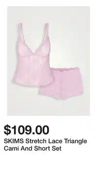 Holt Renfrew SKIMS Stretch Lace Triangle Cami And Short Set offer