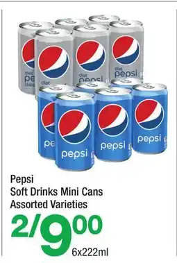 Highland Farms Pepsi Soft Drinks Mini Cans offer