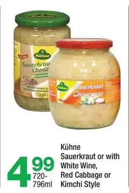Highland Farms Kühne Sauerkraut or with White Wine, Red Cabbage or Kimchi Style offer
