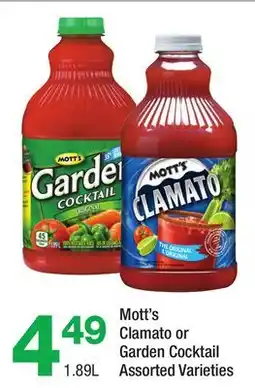 Highland Farms Mott's Clamato or Garden Cocktail offer