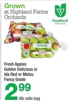 Highland Farms Fresh Apples offer