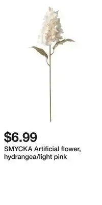 IKEA SMYCKA Artificial flower, hydrangea/light pink offer