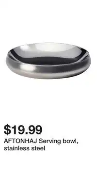 IKEA AFTONHAJ Serving bowl, stainless steel offer