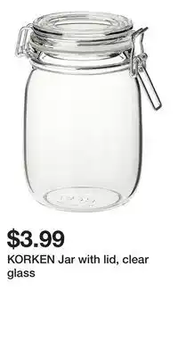 IKEA KORKEN Jar with lid, clear glass offer