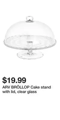 IKEA ARV BRÖLLOP Cake stand with lid, clear glass offer