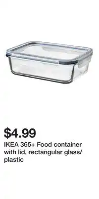 IKEA IKEA 365+ Food container with lid, rectangular glass/plastic offer