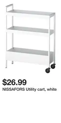 IKEA NISSAFORS Utility cart, white offer