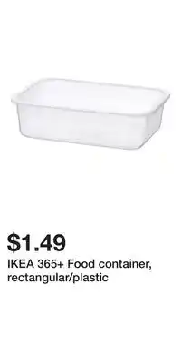 IKEA IKEA 365+ Food container, rectangular/plastic offer