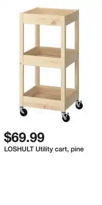IKEA LOSHULT Utility cart, pine offer
