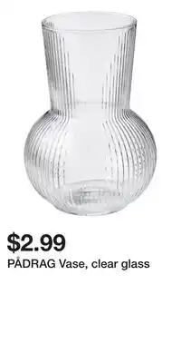 IKEA PÅDRAG Vase, clear glass offer