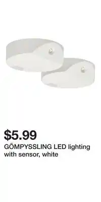 IKEA GÖMPYSSLING LED lighting with sensor, white offer