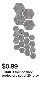 IKEA TRIXIG Stick-on floor protectors set of 20, gray offer