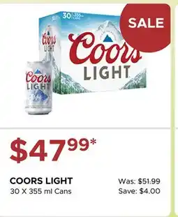 The Beer Store COORS LIGHT offer