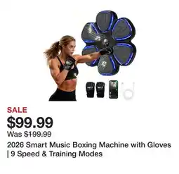 TSC Stores 2026 Smart Music Boxing Machine with Gloves | 9 Speed & Training Modes offer
