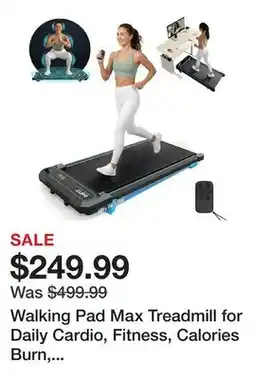 TSC Stores Walking Pad Max Treadmill for Daily Cardio, Fitness, Calories Burn, Glutes, Core, Legs offer