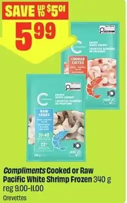 FreshCo Compliments Cooked or Raw Pacific White Shrimp Frozen offer