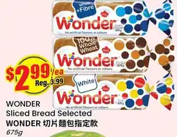 Btrust Supermarket WONDER Sliced Bread Selected offer