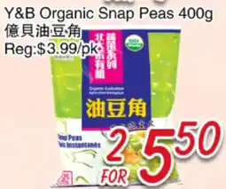 Foody Mart Y&B Organic Snap Peas offer