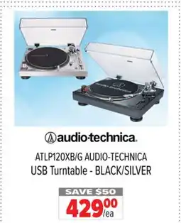 2001 Audio Video ATLP120XB/G AUDIO-TECHNICA USB Turntable - BLACK/SILVER offer