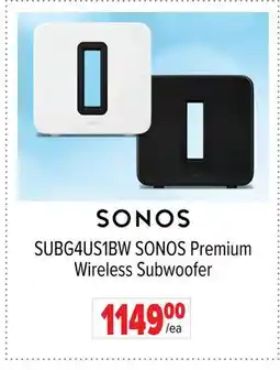 2001 Audio Video SUBG4US1BW SONOS Premium Wireless Subwoofer offer