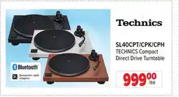 2001 Audio Video SL40CPT/CPK/CPH TECHNICS Compact Direct Drive Turntable offer