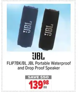 2001 Audio Video FLIP7BK/BL JBL Portable Waterproof and Drop Proof Speaker offer