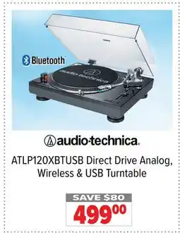 2001 Audio Video ATLP120XBTUSB Direct Drive Analog, Wireless & USB Turntable offer