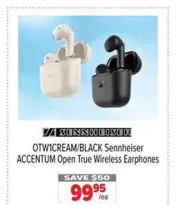 2001 Audio Video OTW1CREAM/BLACK Sennheiser ACCENTUM Open True Wireless Earphones offer