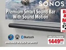 2001 Audio Video ARCULTRABW SONOS Premium Smart Sound Bar With Sound Motion offer